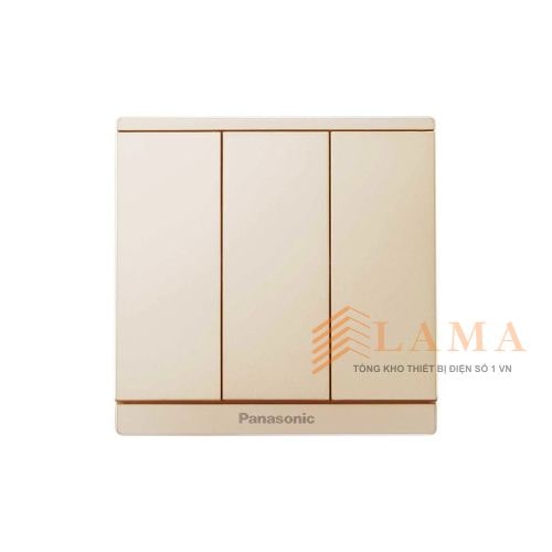 Bộ 3 Công Tắc B 1 Chiều Dòng Moderva Màu Vàng Ánh Kim WMF505MYZ VN Panasonic