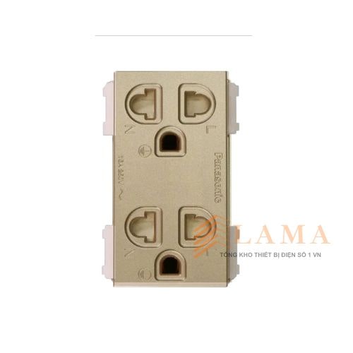 Ổ Cắm đôi Có Màn Che Và Dây Nối đất Panasonic WEV1582MYZ