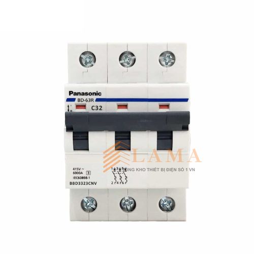 CB 3Pha 32A Panasonic Dòng Ngắt 06kA BBD3323CNV